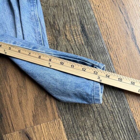 Vintage 80s 90s Baby Guess Denim Overalls Pink Ribbon Detail Girls Size 6Y - Picture 15 of 16